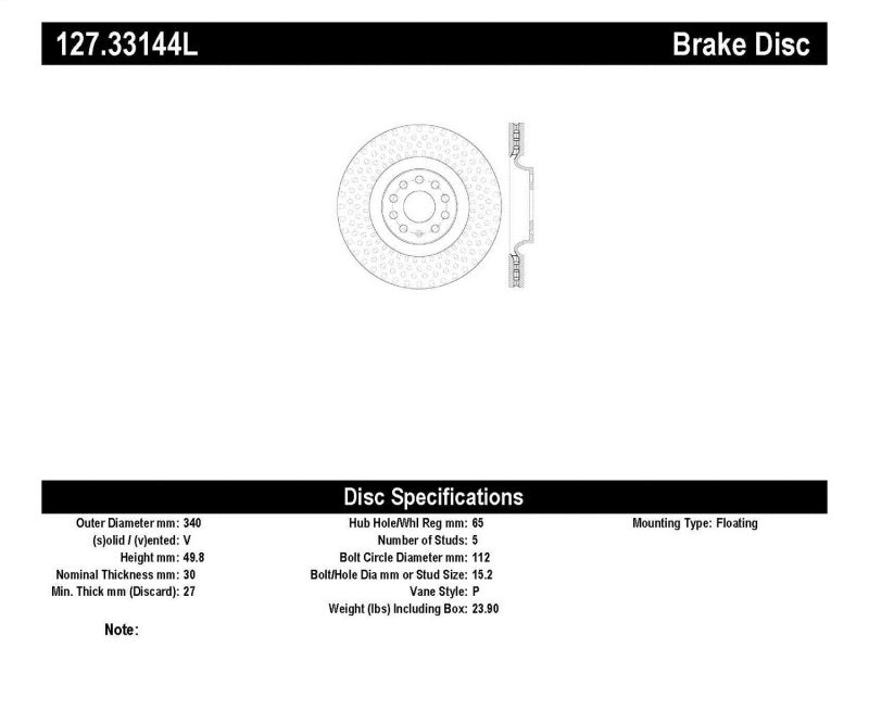 StopTech Slotted & Drilled Sport Brake Rotor - eliteracefab.com