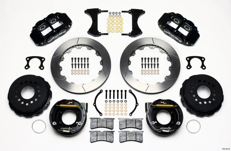 Wilwood Narrow Superlite 4R Rear P-Brk Kit 12.88in Big Ford New Style 2.50in Offset Wilwood