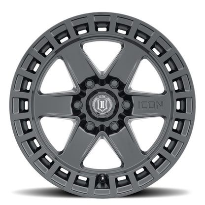 ICON Alloys Raider 17x8.5 6x5.5 0mm 4.75" Backspacing Satin Black Wheel - 3417858347SB