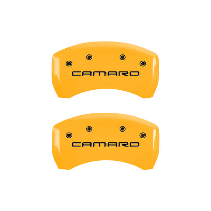 MGP 4 Caliper Covers Engraved F & R Gen 4/Camaro Yellow Finish Black Char 2000 Chevrolet Camaro MGP