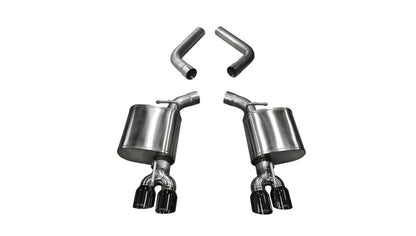 Corsa 15-19 Dodge Challenger 6.4L/17-19 Challenger 5.7L Black Sport Axle-Back Exhaust w/3.5in Tips - eliteracefab.com