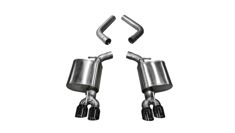 Corsa 15-19 Dodge Challenger 6.4L/17-19 Challenger 5.7L Black Sport Axle-Back Exhaust w/3.5in Tips - eliteracefab.com