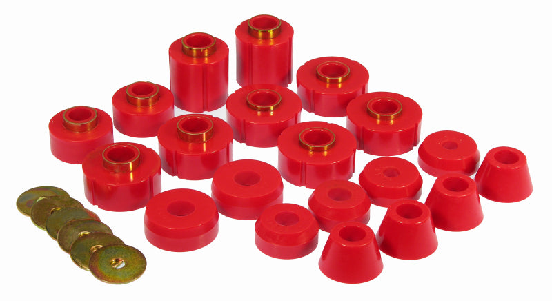 Prothane 80-96 Ford F100/350 2/4wd Body Mount - Red - eliteracefab.com