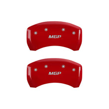 Load image into Gallery viewer, MGP 4 Caliper Covers Engraved Front &amp; Rear MGP Red finish silver ch - eliteracefab.com