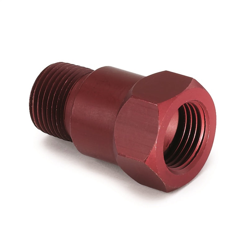 AutoMeter Fitting Adapter 3/8in. NPT Male Aluminum Red For Mech. Temp. Gauge 2272