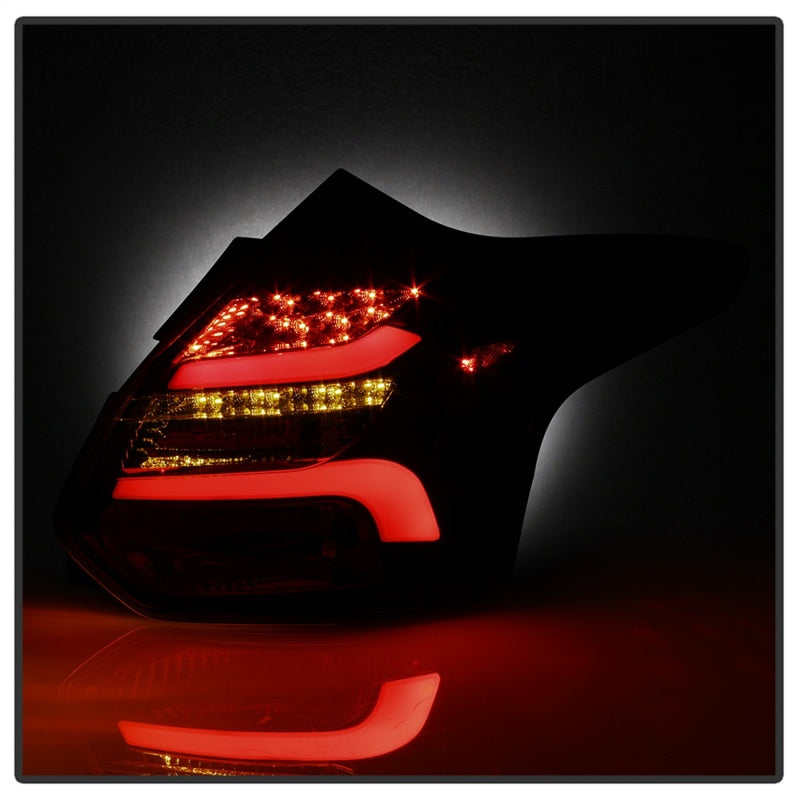 Spyder 12-14 Ford Focus 5DR LED Tail Lights - Black Smoke (ALT-YD-FF12-LED-BSM) - eliteracefab.com