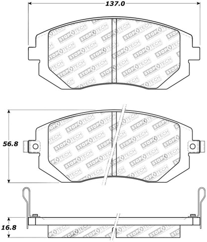 StopTech Street Touring 03-05 WRX/ 08 WRX Front Brake Pads - eliteracefab.com