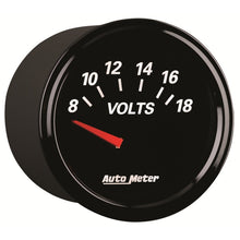 Load image into Gallery viewer, Autometer Designer Black II 52mm 18V Voltmeter Gauge