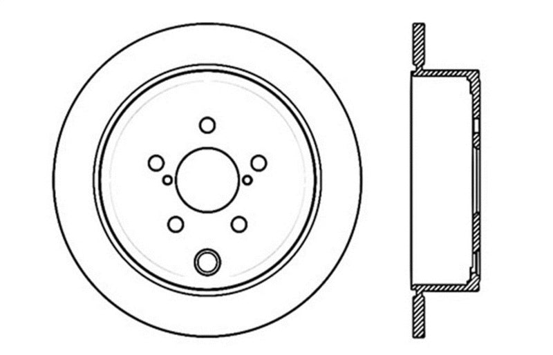 STOPTECH 08-10 IMPREZA WRX (EXC STI)/08-10 IMPREZA COUPE/SEDAN SLOTTED & DRILLED LEFT REAR ROTOR, 127.47029L - eliteracefab.com