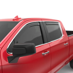 EGR 2019 Chevy 1500 Double Cab In-Channel Window Visors - Dark Smoke
