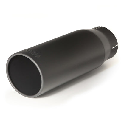 Banks Power Tailpipe Tip Kit - SS Round Straight Cut - Black - 3.5in Tube - 4.38in X 12in Banks Power