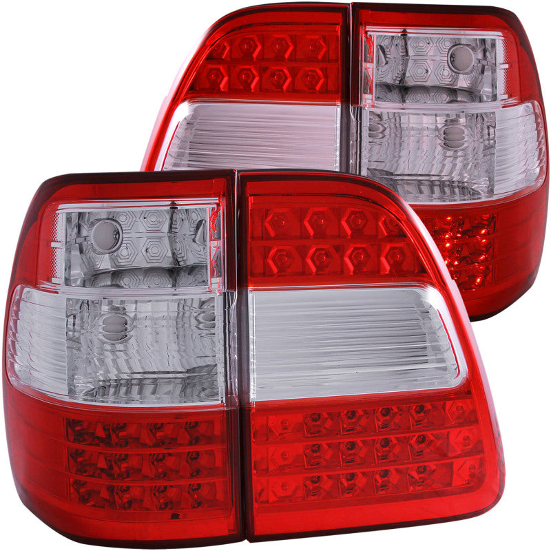 ANZO 1998-2005 Toyota Land Cruiser Fj LED Taillights Red/Clear G2 - eliteracefab.com