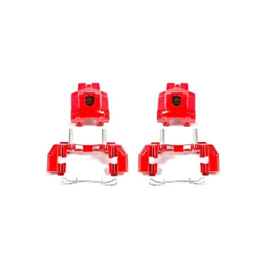 Power Stop 99-04 Jeep Grand Cherokee Rear Red Calipers w/Brackets - Pair - eliteracefab.com