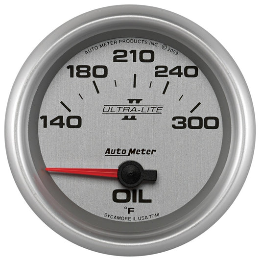 Autometer Ultra-Lite II 2 5/8in 140-300 Degree F Short Sweep Electronic Oil Temperature Gauge 7748