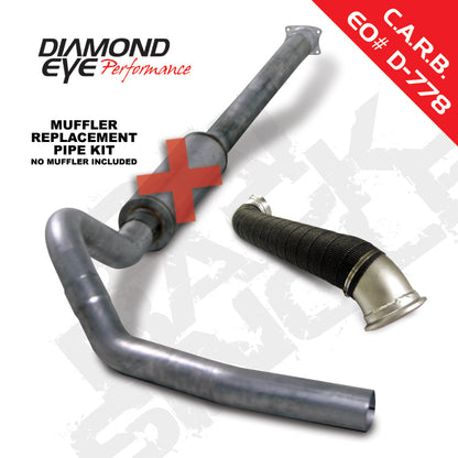 Diamond Eye KIT 4in CB MRP SGL w/ TDP SS 04-05 Chevy/GMC 6.6L Duramax 2500/3500 Diamond Eye Performance