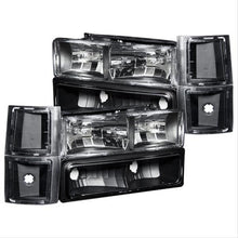 Load image into Gallery viewer, ANZO 88-98 Chevrolet C1500 Crystal Headlights Chrome Housing w/ Signal and Side Marker Lights - eliteracefab.com