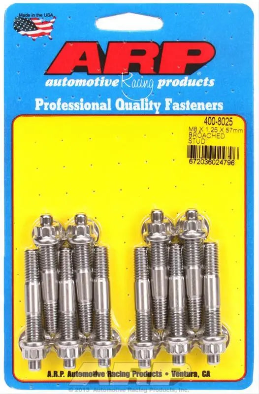 ARP Stainless Steel Stud Kit - (10) M8 x 1.25" x 57mm - eliteracefab.com