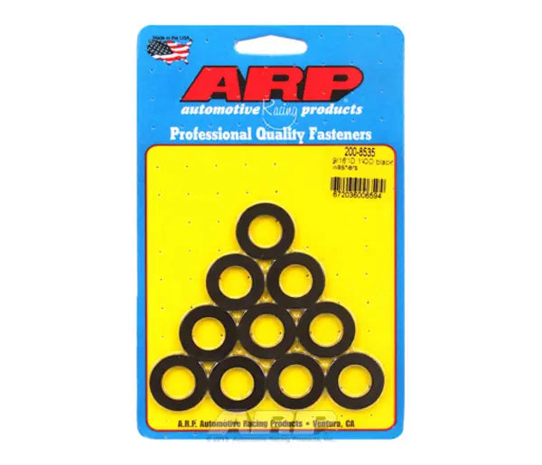 ARP Black Washers - 9/16 ID x 1 OD (10) - eliteracefab.com