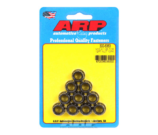 ARP 10mm x 1.25 12 Point Nuts (10) - eliteracefab.com