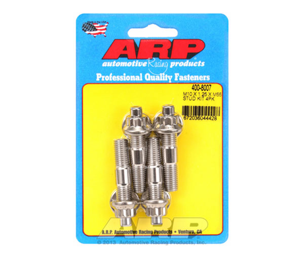 ARP M10 x 1.25 x 55mm Broached 4 Piece Stud Kit - eliteracefab.com