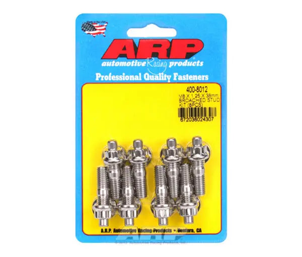 ARP S2000 Exhaust Manifold Bolts M8 x 1.25 x 38mm Broached 8 Piece Stud Kit - eliteracefab.com