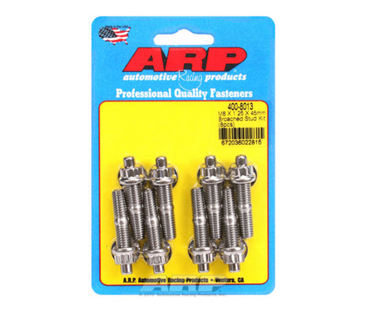 ARP M8 x 1.25 x 45mm Broached 8 Piece Stud Kit ARP