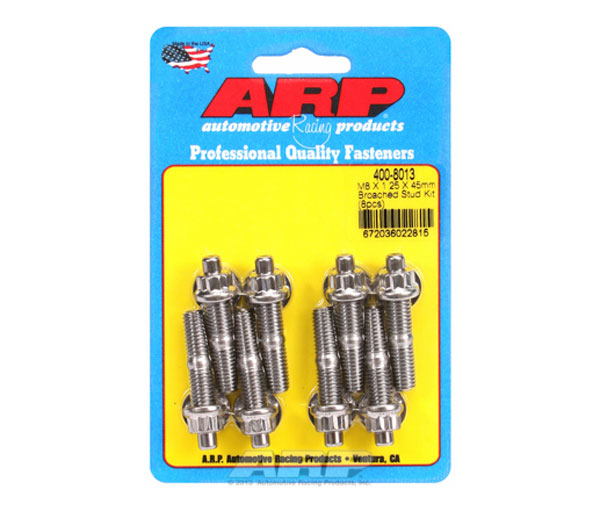 ARP M8 x 1.25 x 45mm Broached 8 Piece Stud Kit ARP