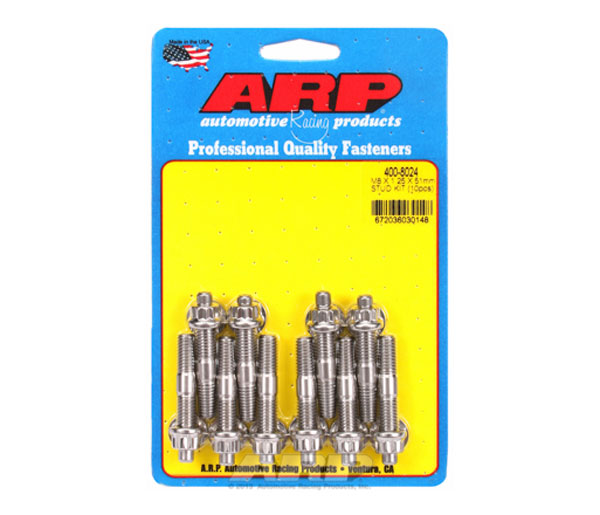 ARP Stainless Steel Stud Kit - (10) M8 x 1.25" x 51mm - eliteracefab.com