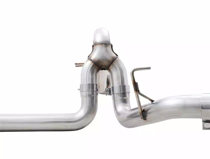 AWE OFG dual split cat back exhaust for Ford F-150 with 5 inch diamond black tips 3015-33119