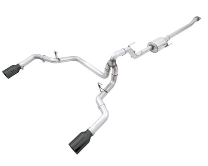 AWE OFG dual split cat back exhaust for Ford F-150 with 5 inch diamond black tips 3015-33119