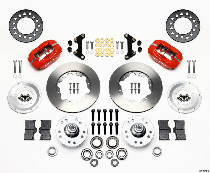 Wilwood Forged Dynalite Front Kit 11.00in Red 49-54 Chevy / 53-62 Corvette Wilwood