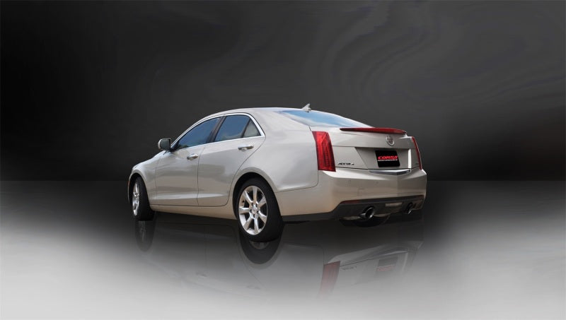 Corsa 13-14 Cadillac ATS Sedan 2.0L A/T Black Sport Dual Rear Cat-Back Exhaust CORSA Performance
