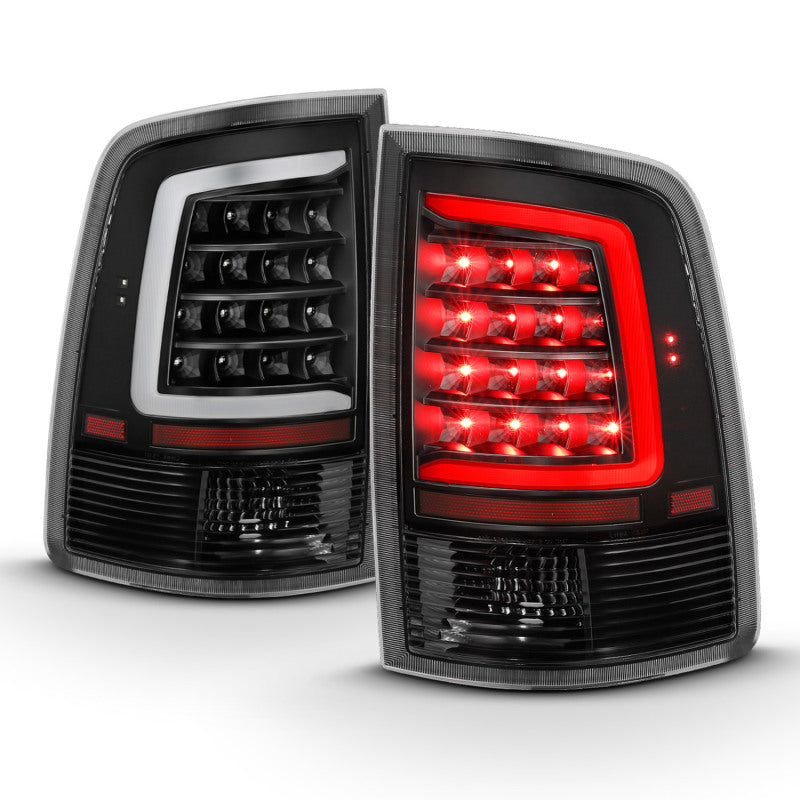 ANZO 2009-2018 Dodge Ram 1500 LED Taillight Plank Style Black w/Clear Lens - eliteracefab.com