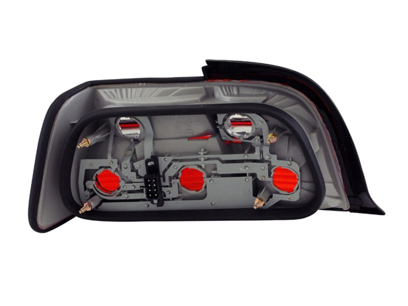 ANZO USA Bmw 3 Series E36 2dr Taillights Red/Smoke; 1992-1998 - eliteracefab.com