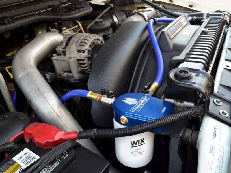 Sinister Diesel 03-07 Ford 6.0L Ford Powerstroke Coolant Filtration System w/ Wix Filter - eliteracefab.com