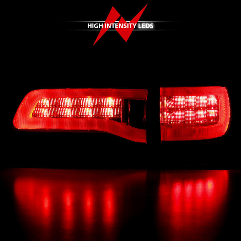 ANZO USA Jeep Grand Cherokee Led Taillights Red/Smoke; 2014-2017 - eliteracefab.com