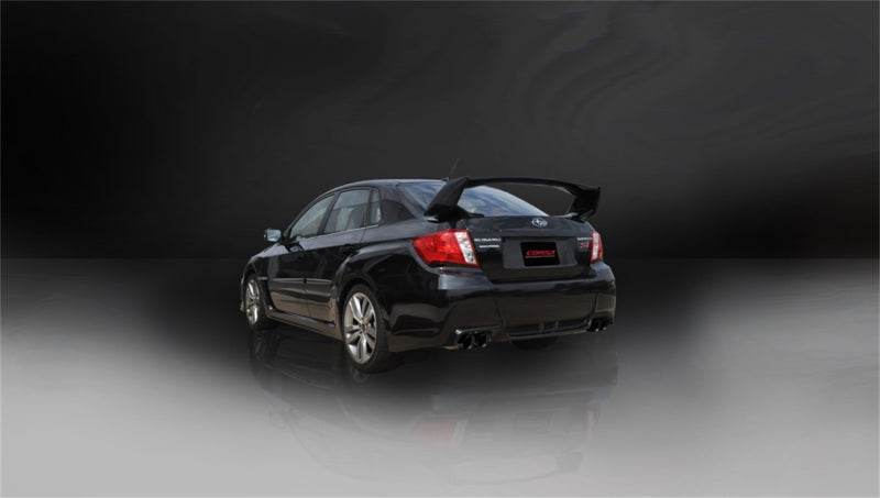 Corsa 11-13 Subaru Impreza Sedan STI 2.5L Turbo Manual Black Sport Cat-Back Exhaust - eliteracefab.com