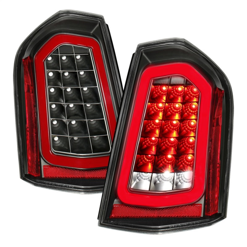 ANZO 11-14 Chrysler 300 LED Taillights Black w/ Sequential - eliteracefab.com