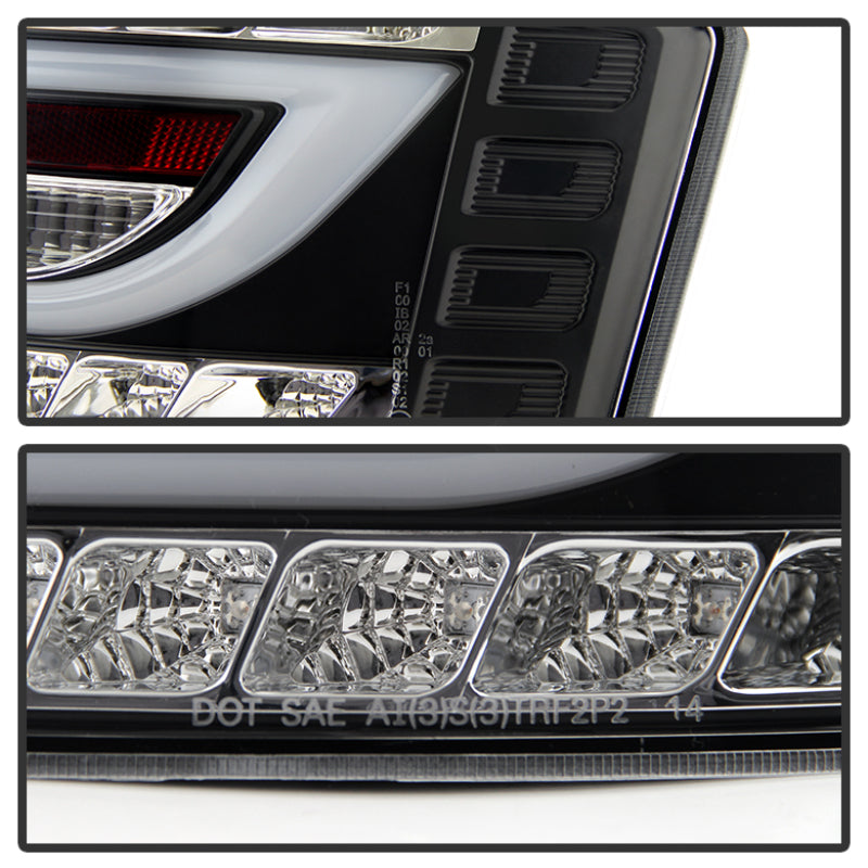 Spyder Audi A6 05-08 4Dr Sedan Only Version 2 Light Bar LED Tail Lights Blk ALT-YD-AA605V2-LBLED-BK - eliteracefab.com