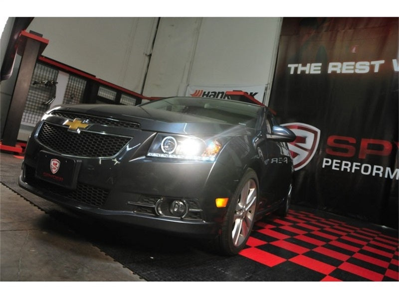 Spyder Chevy Cruze 11-14 Projector Headlights LED Halo -DRL Blk High H1 Low H7 PRO-YD-CCRZ11-DRL-BK - eliteracefab.com