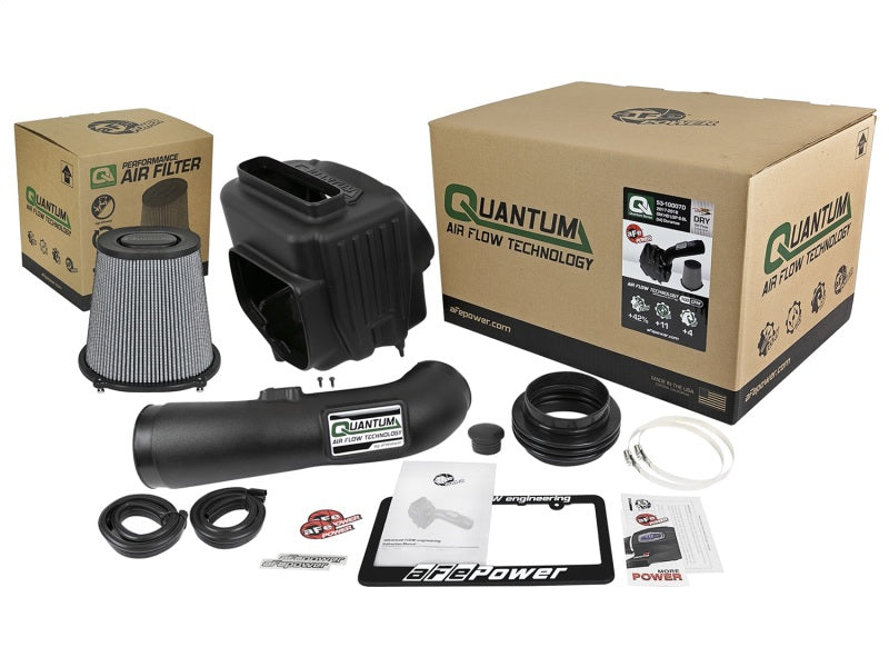 aFe Quantum Pro DRY S Cold Air Intake System 17-18 GM/Chevy Duramax V8-6.6L L5P - Dry - eliteracefab.com