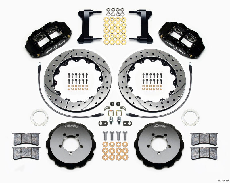 Wilwood Narrow Superlite 6R Front Hat Kit 13.06in Drilled 1999-2012 Subaru WRX w/Lines Wilwood