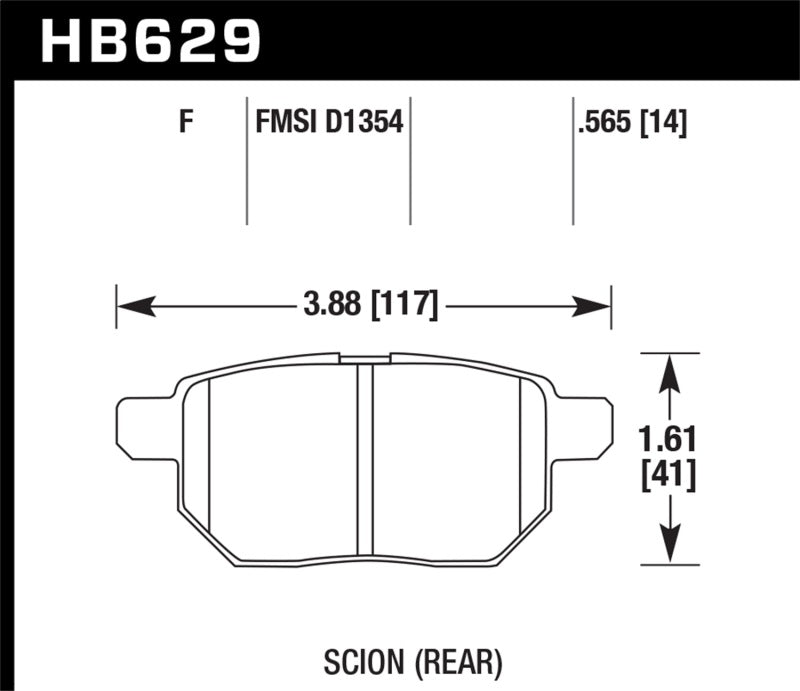 Hawk 08-11 Scion xB / 09-10 Toyota Corolla / 09-10 Matrix / 10 Prius HPS Street Rear Brake Pads - eliteracefab.com