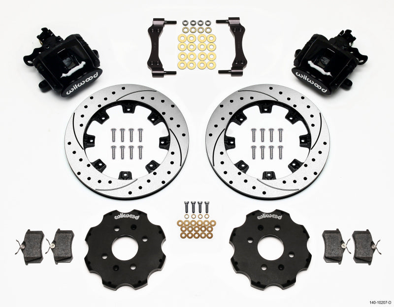 Wilwood Combination Parking Brake Rear Kit 12.19in Drilled Civic / Integra Disc 2.39 Hub Offset Wilwood