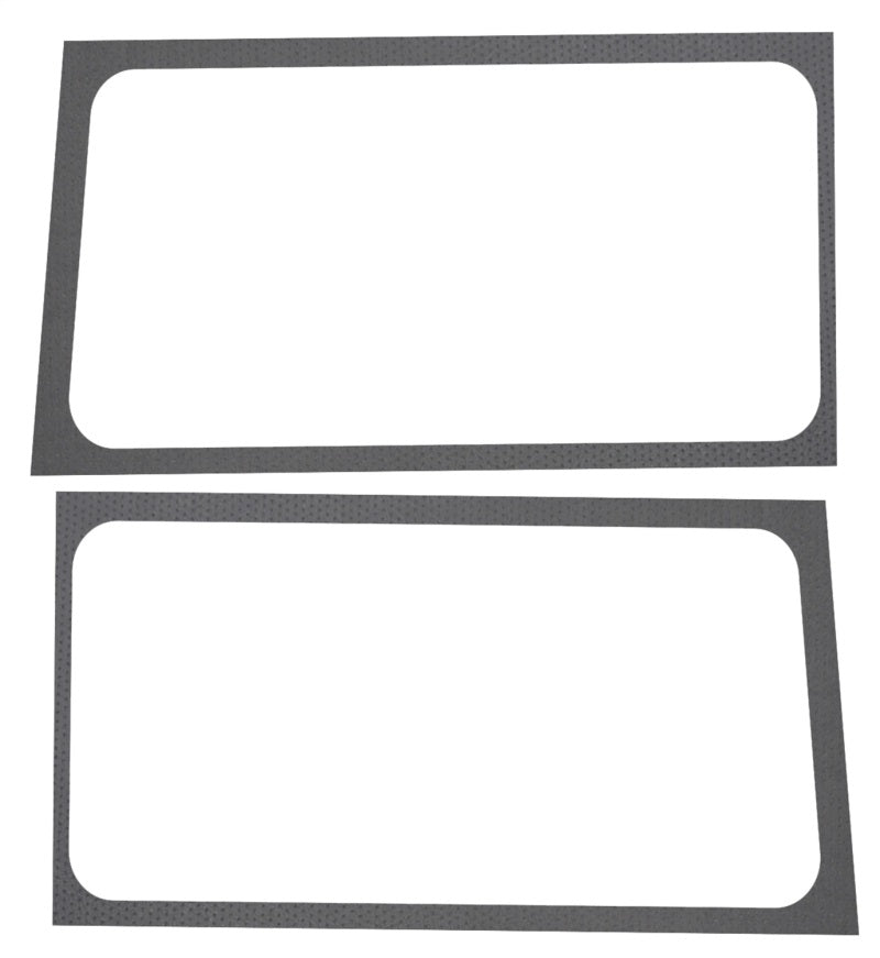 DEI 18-23 Jeep Wrangler JL 2-Door Boom Mat Rear Side Window Trim - 2 Piece - Gray Leather Look DEI