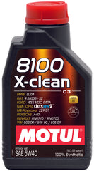 Motul 1L Synthetic Engine Oil 8100 5W40 X-CLEAN C3 -505 01-502 00-505 00-LL04-229.51-229.31 - eliteracefab.com