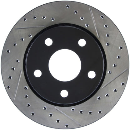 StopTech 07-13 Jeep Wrangler Slotted & Drilled Left Front Rotor Stoptech