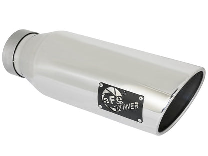 aFe MACH Force-XP 409 SS Exhaust Tip 4in In x 6in Out x 18in L Bolt-On Right aFe