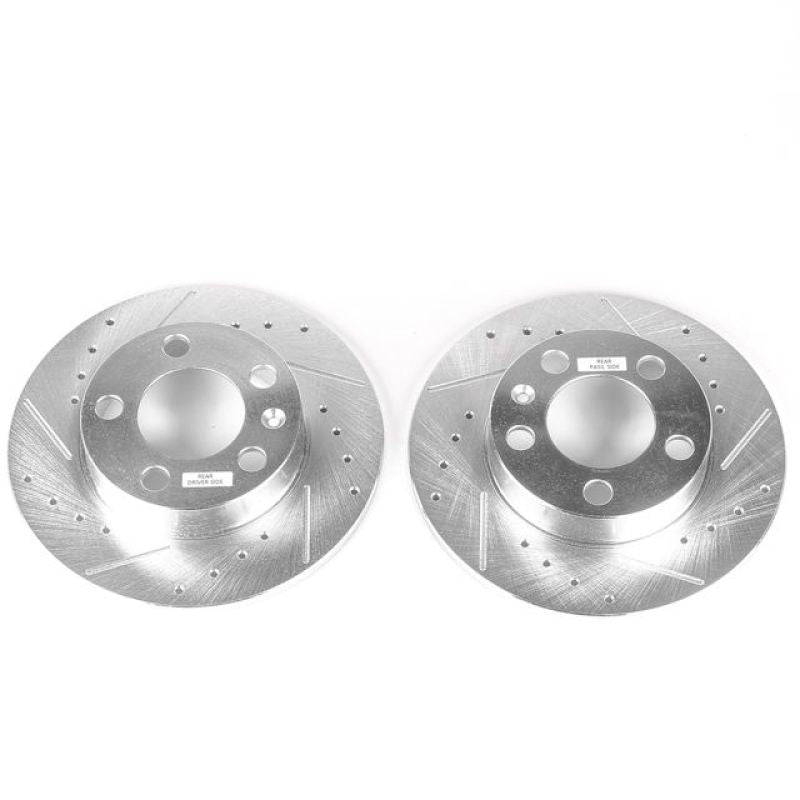 Power Stop 99-06 Audi TT Rear Evolution Drilled & Slotted Rotors - Pair PowerStop