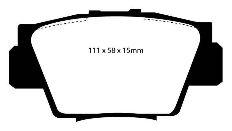 EBC 91-96 Acura NSX 3.0 Yellowstuff Rear Brake Pads - eliteracefab.com